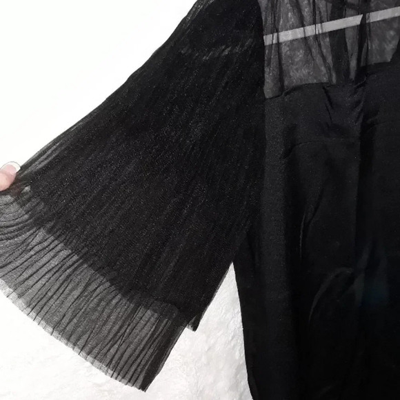 GRACIA Black Cocktail Dress Puffy Sleeves - Picture 2 of 3